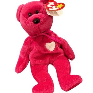 Ty Red Teddy Bear Plush Toy Beanie Baby Valentina toy collector